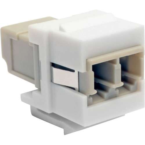 Tripp Lite N455-000-WH-KJ Duplex Multimode Fiber Coupler Keystone Jack LC to LC, 2 x LC Female Network Connector - White