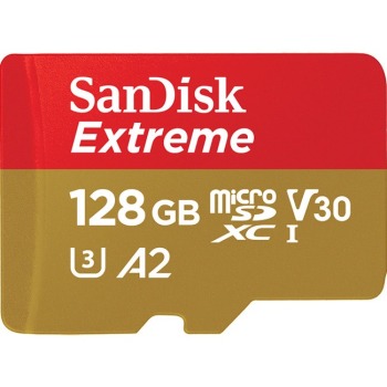 Picture of WDT SDSQXA1-128G-AN6MA 160 MBs Read 90 MBs Write C10 UHS U3 V30 A2 SanDisk Extreme 128GB microSDXC
