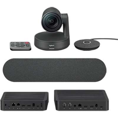 Picture of Logitech 960-001217 Rally Solution Video Conferencing Kit - Speaker&#44; Microphone & Pod Table&#44; Hub