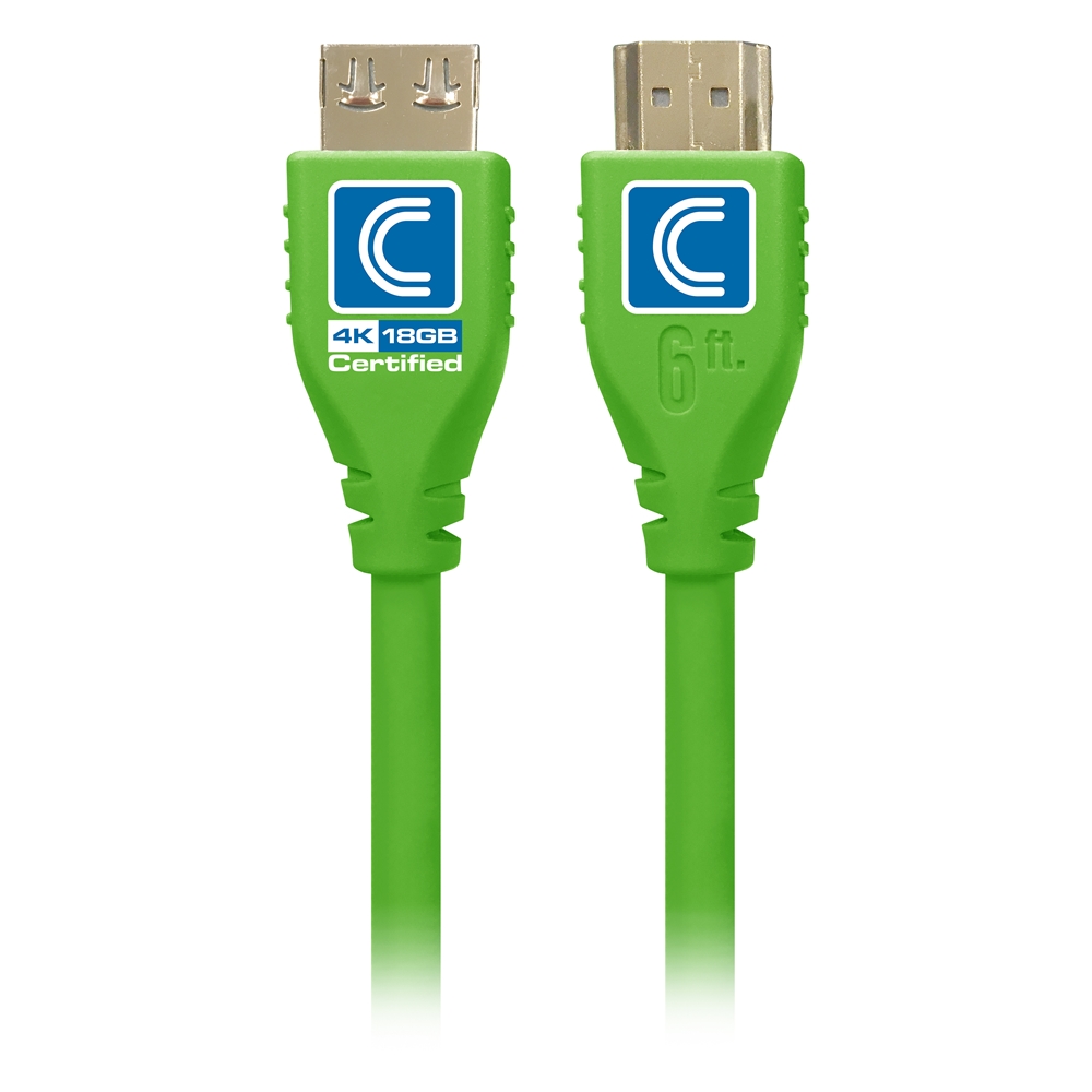 MHD18G-15PROGRNA MicroFlex Pro AV & IT Series 4K60 18G High Speed Active HDMI Cable with ProGrip, Green - 15 ft.