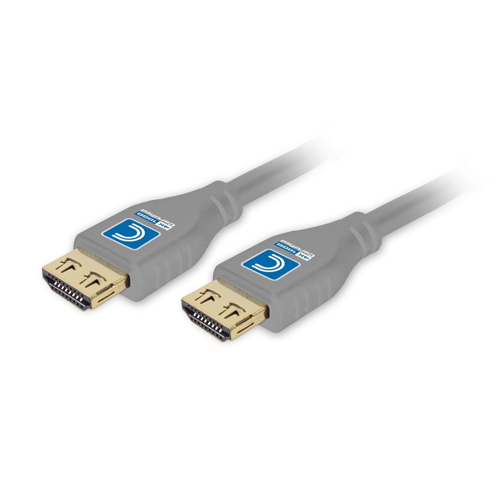 MHD18G-3PROGRY MicroFlex Pro AV & IT Certified 4K60 18G High Speed HDMI Cable with ProGrip Graphite, Grey - 3 ft.