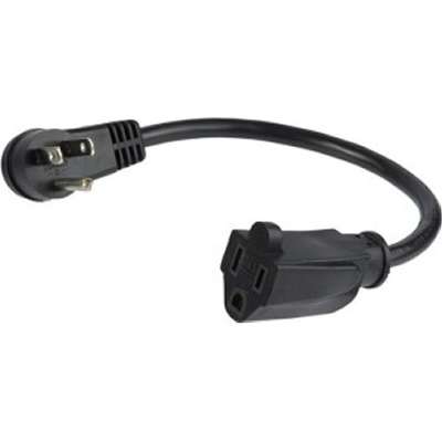 1 ft. Flat Extension Cord - NEMA 5-15R to Right-Angle 5-15P