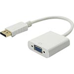 Picture of 4Xem 4XDPMVGAFA10W 10 in. Display Port to VGA Adapter DP Male to VGA Female&#44; White