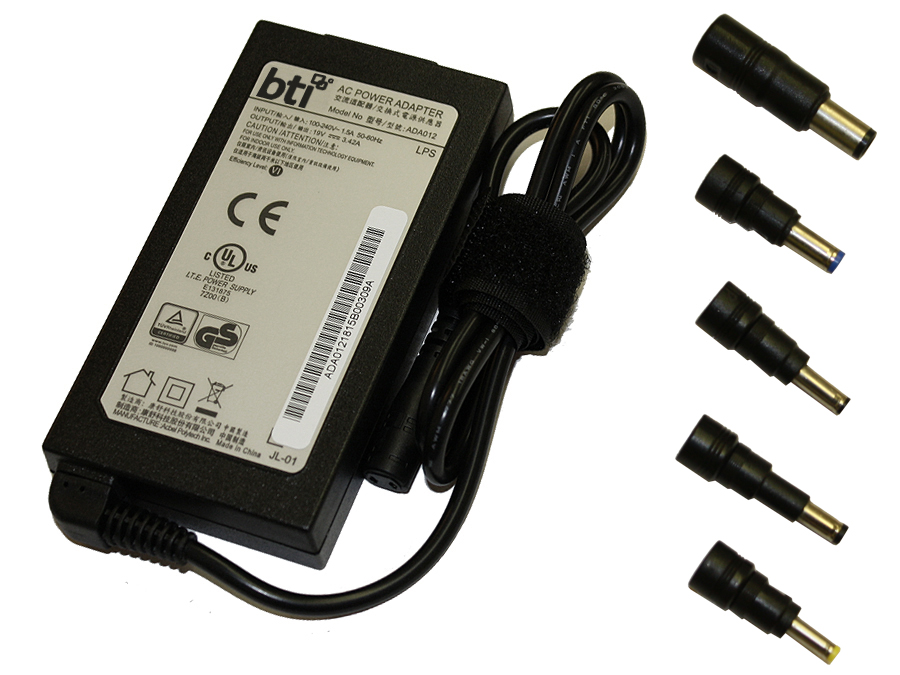 Picture of Battery Technology HP65W-S-UNIV Universal Slim AC Adapter with Various Power Tips for HP