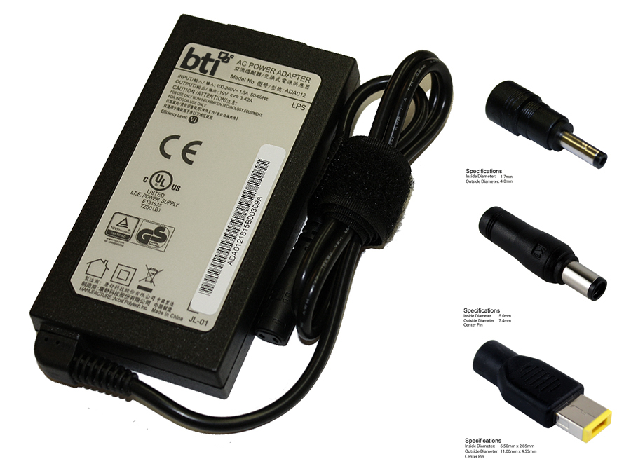 LEN65W-S-UNIV Universal Slim AC Adapter with Various NB Power Tips for Lenovo C103, C122 & C134