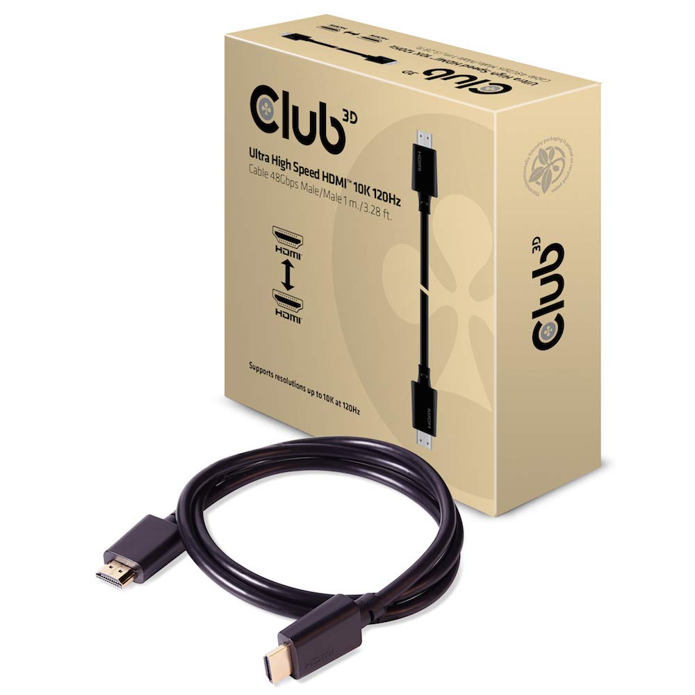 Picture of Club 3D CAC-1371 3.28 ft. 3D HDMI 2.1 Ultra High Speed Audio & Video Cable
