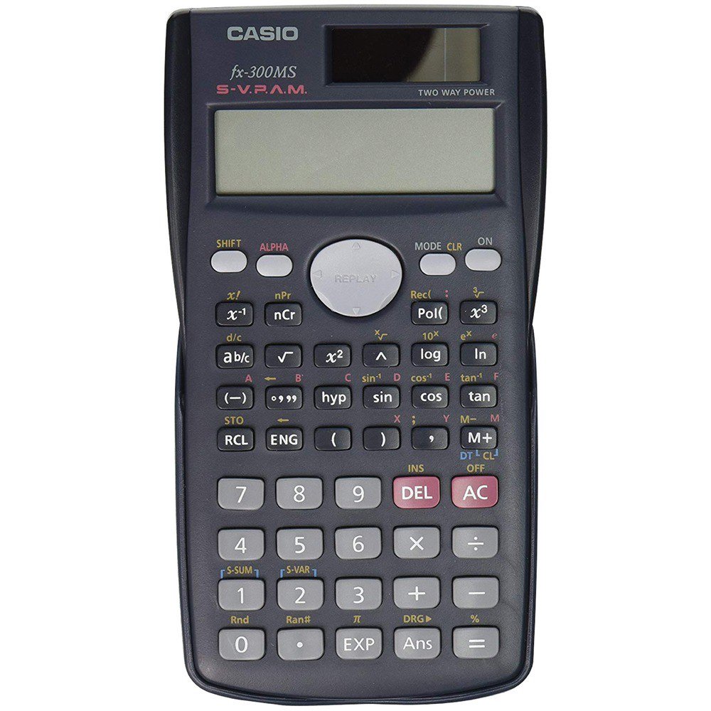 Picture of Casio FX300MSPLUS2 12 Digit 2-Line Display Scientific Calculator, Black - 240 Functions