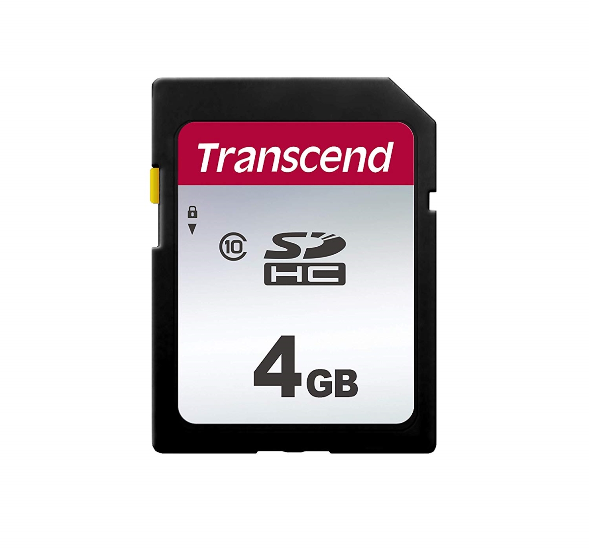 TS4GSDC300S 4GB SDHC Memory Card, Black