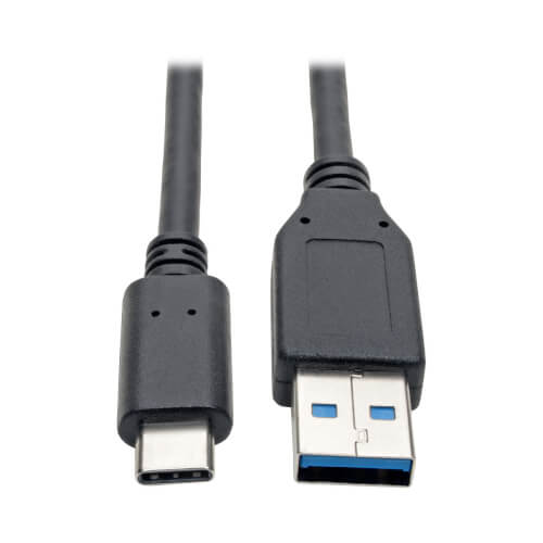 6 ft. USB C to USB A Cable USB 3.1 Gen 1 Male to Male - Black