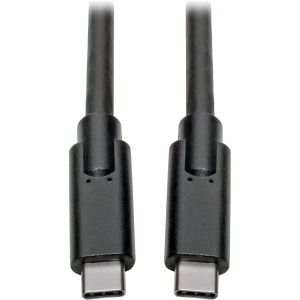 USB-C to USB-C Cable - Black - 10 ft - 5 Gbps Data Transfer - 3A Power Delivery