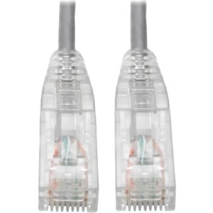 CAT6 UTP RJ45 Molded Slim Gigabit Patch Cable, Gray
