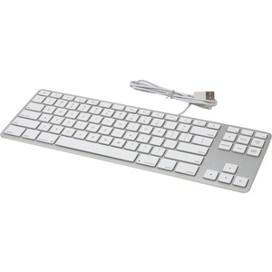 FK308S Silver & White Wired Aluminum Tenkeyless Keyboard