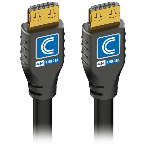 Picture of Comprehensive Cable HD18G-25PROBLKA 25 ft. Pro AV-IT 18 GBs 4K Active HDMI Cable with Pro Grip, Black