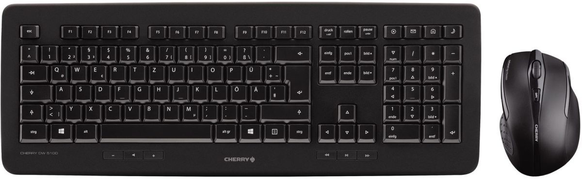 Picture of Cherry JD-0520EU-2 Black 5 Button Mouse Lasered Keycaps Keyboard