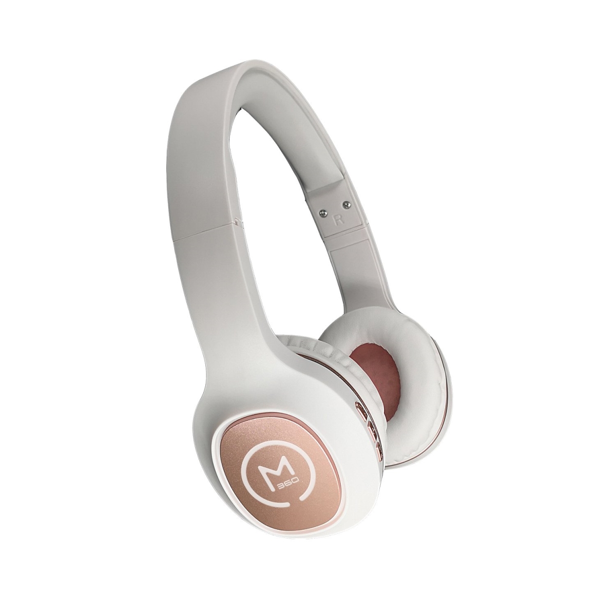 Morpheus 360  Bluetooth Wireless Headphones with Microphone - White with Rose