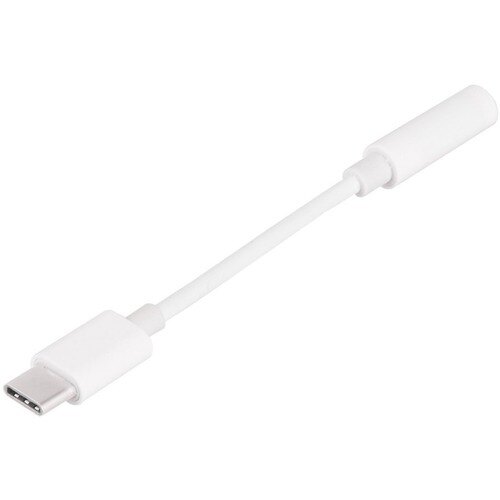 Picture of 4xem 4XUSBC35MMW 3.5 mm USB C Male to Female Adapter&#44; White