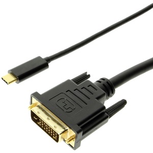 Picture of 4XEM 4XUSBCDVI6B USB-C to DVI Cable 6 ft. DVI-USB Video Cable - Black