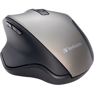 70242 Silent Ergonomic Wireless Blue LED Mouse - Graphite - Blue LED - Wireless