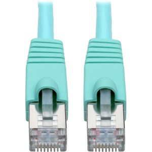 Tripp Lite N262-003-AQ Cat6a Snagless Shielded STP Patch Cable 10G, PoE Aqua M-M 3 ft. - Aqua