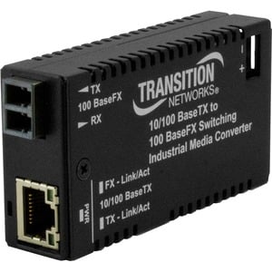 M-E-ISW-FX-02-MMLC Hardened Mini Fast Ethernet Media Converter - 1 x Network - 1 x LC Ports - Multi-Mode