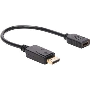 DisplayPort to HDMI Video Adapter Converter M-F - Black - 1 ft.