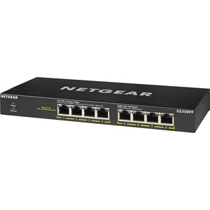 Picture of Netgear GS308PP-100NAS Ethernet Switch - 8 Ports - 2 Layer Supported - Twisted Pair