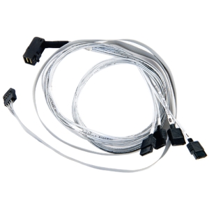 Picture of Adaptec - Raid 2280000-R 0.8M Internal Right-Angle Mini SAS HDx4 to 4x1 Serial ATA Fan-Out Cable