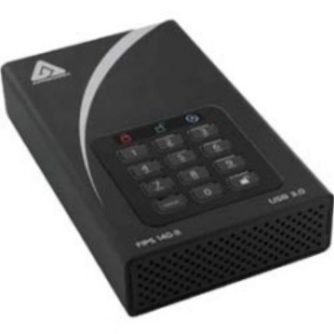Picture of Apricorn ADT-3PL256F-4000 4 TB Aegis Padlock Deletion Tracking Secure USB 3.0 AES Hardware Encrypted Fips