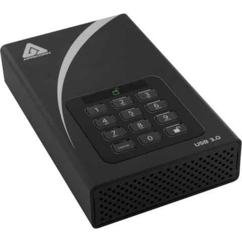 Picture of Apricorn ADT-3PL256-2000 2 TB Aegis Padlock Deletion Tracking Secure USB 3.0 256-Bit Hardware Encrypted HDD
