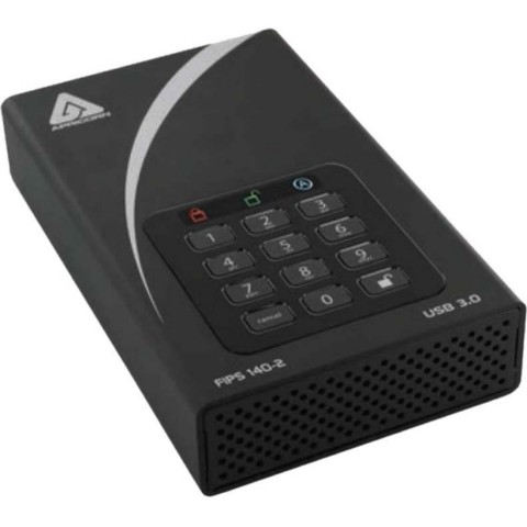 Picture of Apricorn ADT-3PL256F-2000 2 TB Aegis Padlock Deletion Tracking Secure USB 3.0 256-Bit AES Hardware Encrypted Fips