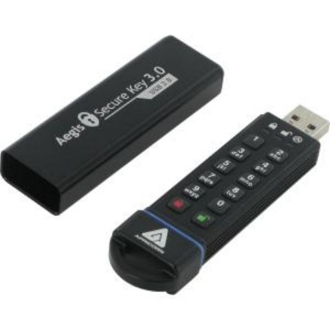 Picture of Apricorn ASK3-480GB 480 GB AES-XTS Hardware 256-Bit Encrypted Secure USB 3.0 Memory Key
