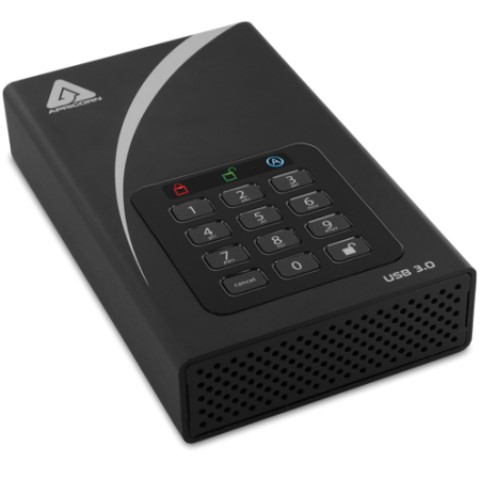 Picture of Apricorn ADT-3PL256-8000 8 TB Aegis Padlock Deletion Tracking Secure USB 3.0 256-Bit AES Hardware Encrypted