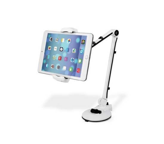 Picture of Siig CE-MT1X12-S1 Ce-Mt1X12-S1 Universal Full Motion Easy- Adjust White Desk Mount