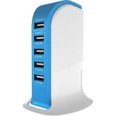 Solid Pro - Energen  5 Port USB Charging Station, Blue