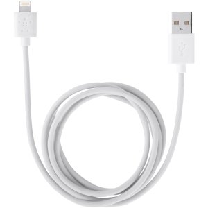 Picture of Belkin Mobile F8J023BT2M-WHT 2.4 amp Lightning Sync & Charge Cable - White