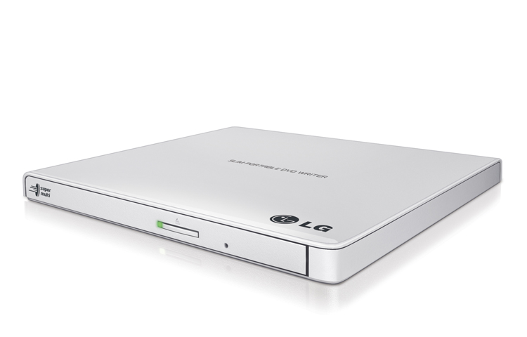 Picture of LG - Network Attached Storage GP65NW60 8x DVDRW Ultra Slim Portable M-Disc USB DVD Burner&#44; White