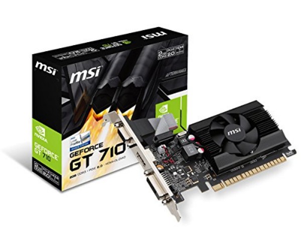 Picture of MSI - Nvidia GT 710 2GD3 LP Geforce DDR3 PCIe 2.0 x 16 Low-Profile Graphic Card