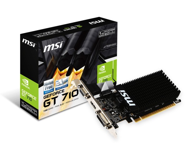 Picture of MSI - Nvidia GT 710 1GD3H LP DDR3 PCIe 2.0x 16 Low-Profile Graphic Card