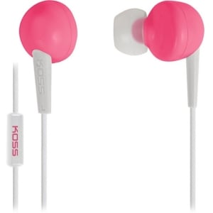 In-Ear Headphones with Microphone Enhanced Driver - Pink