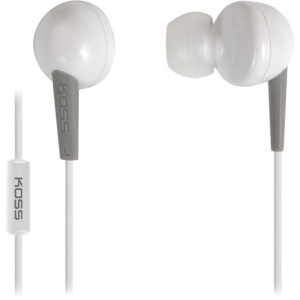 Koss-Headphones KEB6IW In-Ear Headphones with Microphone - White