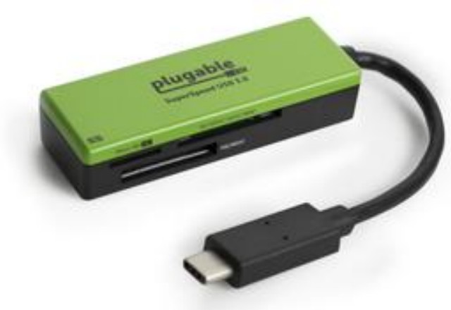Picture of Plugable Technologies USBC-FLASH3 USB Type-C Flash Memory Card Reader