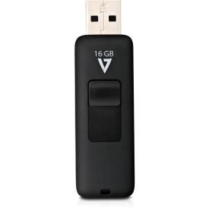 Picture of V7 Memory VF216GAR-3N 16GB USB 2.0 Flash Drive with Retractable USB Connector, Black