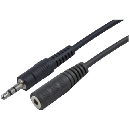 Picture of 4XEM 4X35MF5 5 ft. 1.5 m Stereo Extension Cable 3.5 mm Audio Male to Female - Black