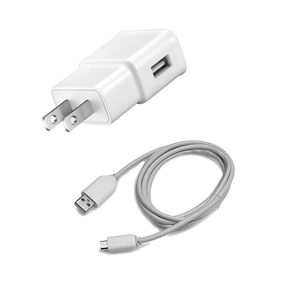 Picture of 4XEM 4XSAMKIT 6ft. 2.1A Samsung Wall Charger S6 with Micro USB Cable Kit S3 S4 - White