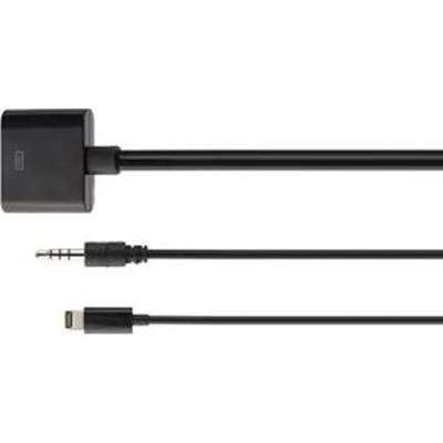Picture of 4Xem 4X308ADAPTB 3.5 mm 8-30Pin Adapter Cable Jack for iPhone 6 iPad - Black