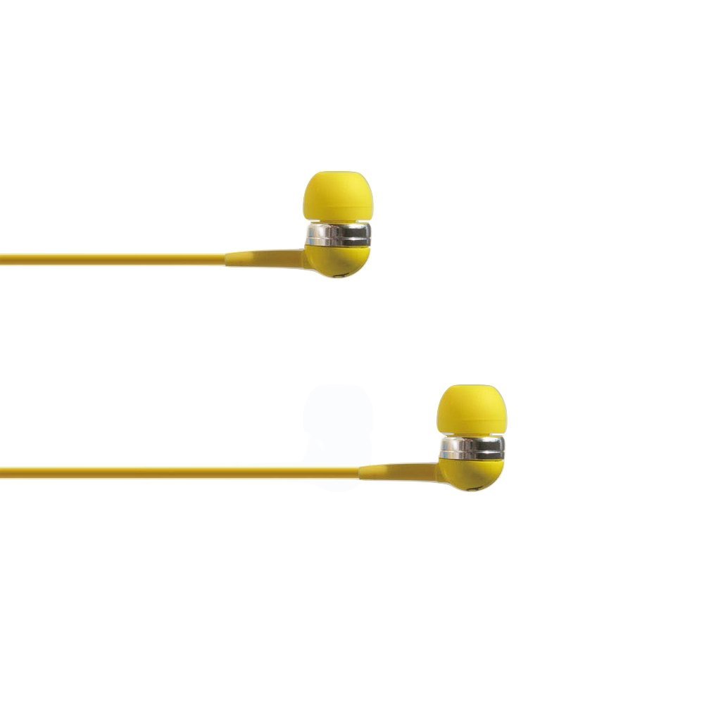 Picture of 4xem 4XIBUDYL Universal 3.75 ft. Ear Bud Head Phone 0.39 in.&#44; Yellow