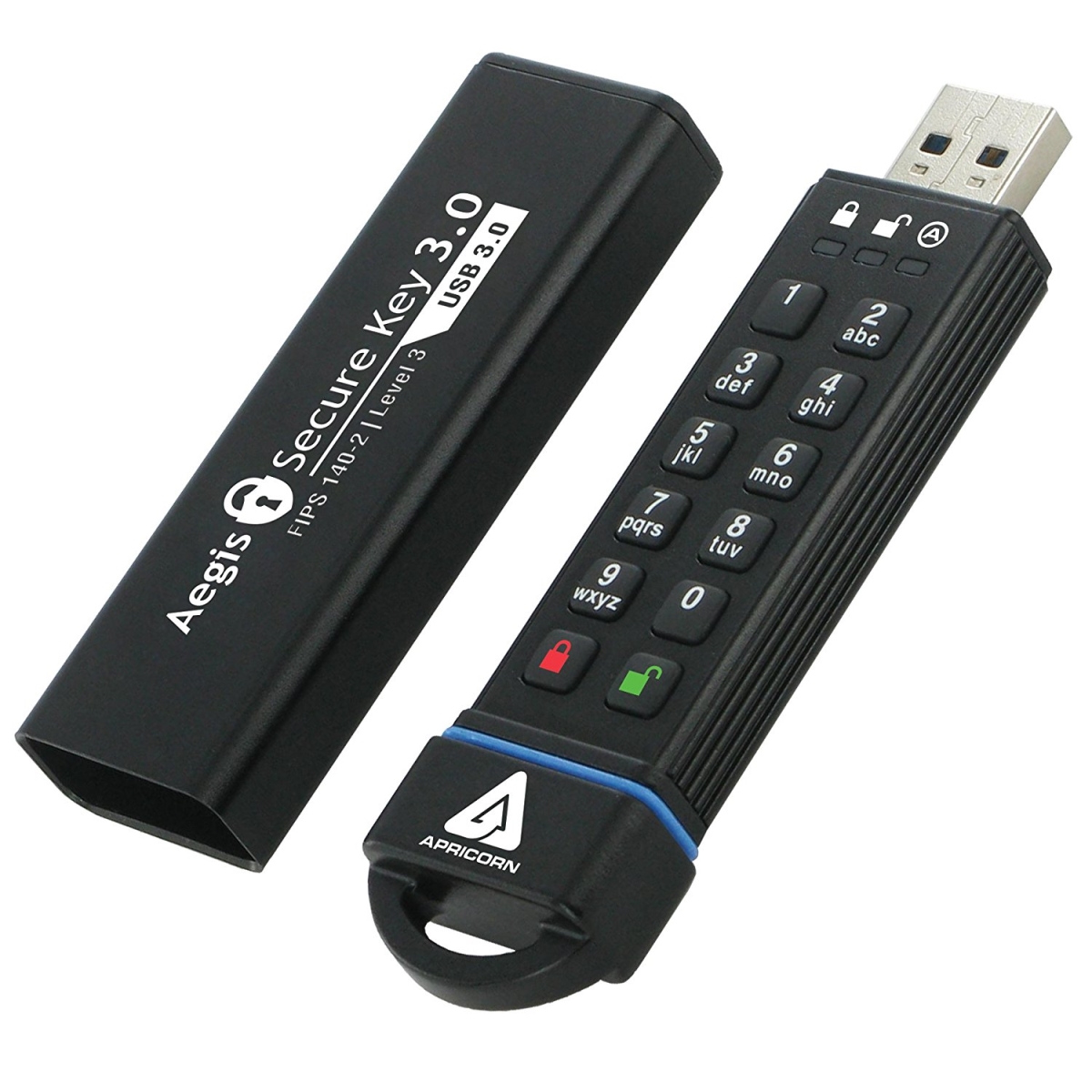 Picture of Apricorn Mass Storage ASK3-16GB 16GB 256-Bit AES XTS Hardware Encrypted Secure USB 3.0 Memory Key