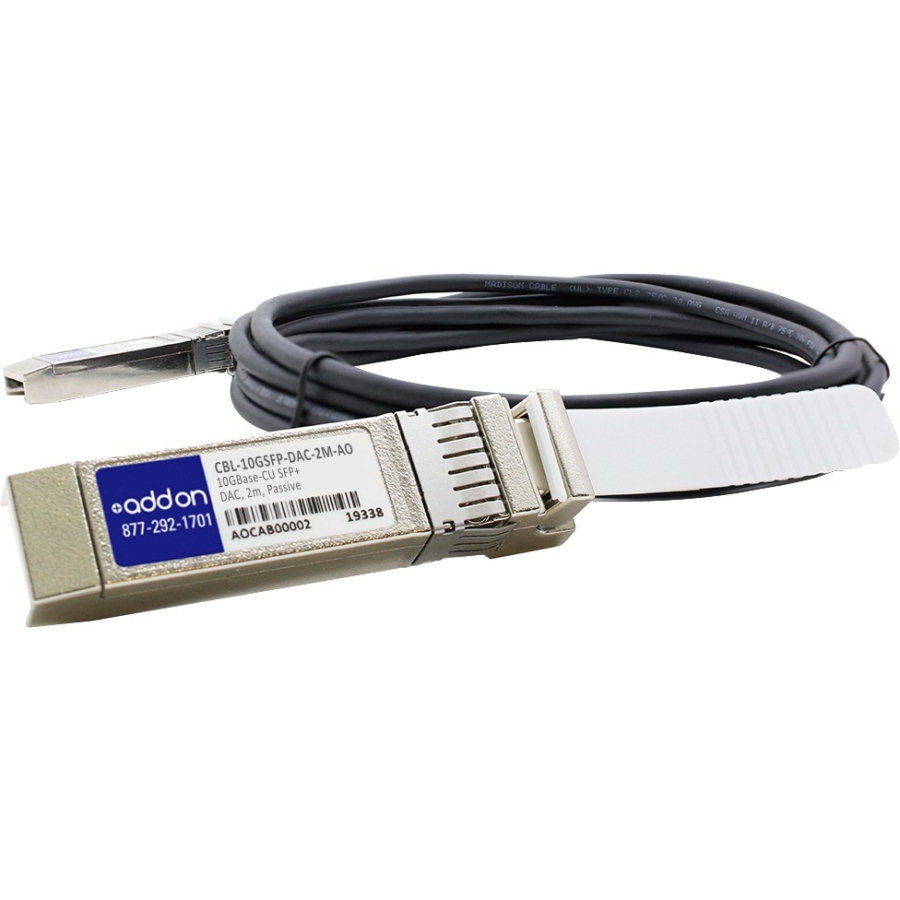 Picture of Addon CBL-10GSFP-DAC-2M-AO 6.5 ft. 10GBase-CU Twinax Copper Cable SFP Plus to SFP Plus 2M Passive
