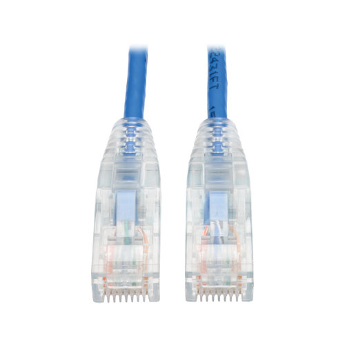 6 ft. Cat6 Patch Cable Slim Gigabit Molded Snagless UTP Pvc, Blue