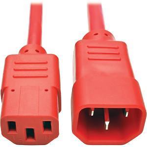 Tripp Lite P005-006-ARD 6 ft. Power Extension Cord 15A - 14Awg C14 to C13 Heavy Duty SJT, Red